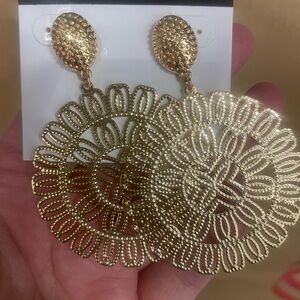 Nine West Gold Filigree Earrings